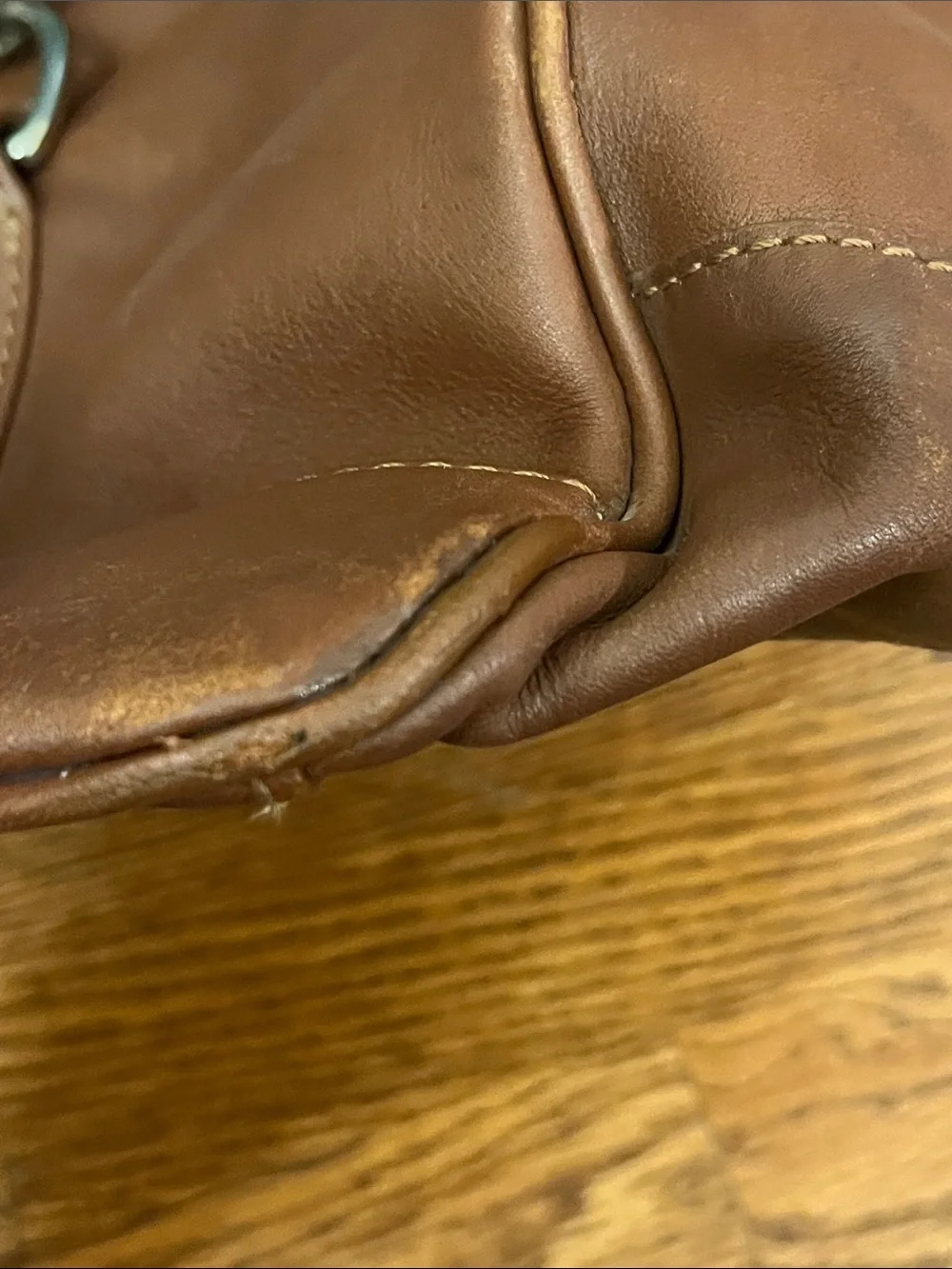 Vintage Authenticated Coach Leather Cabin Bag Duffle Weekender – British Tan